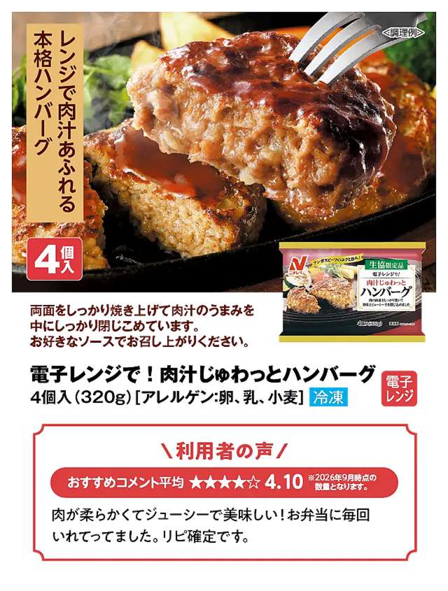 洋食グルメセット(電子レンジで!肉汁じゅわっとハンバーグ)